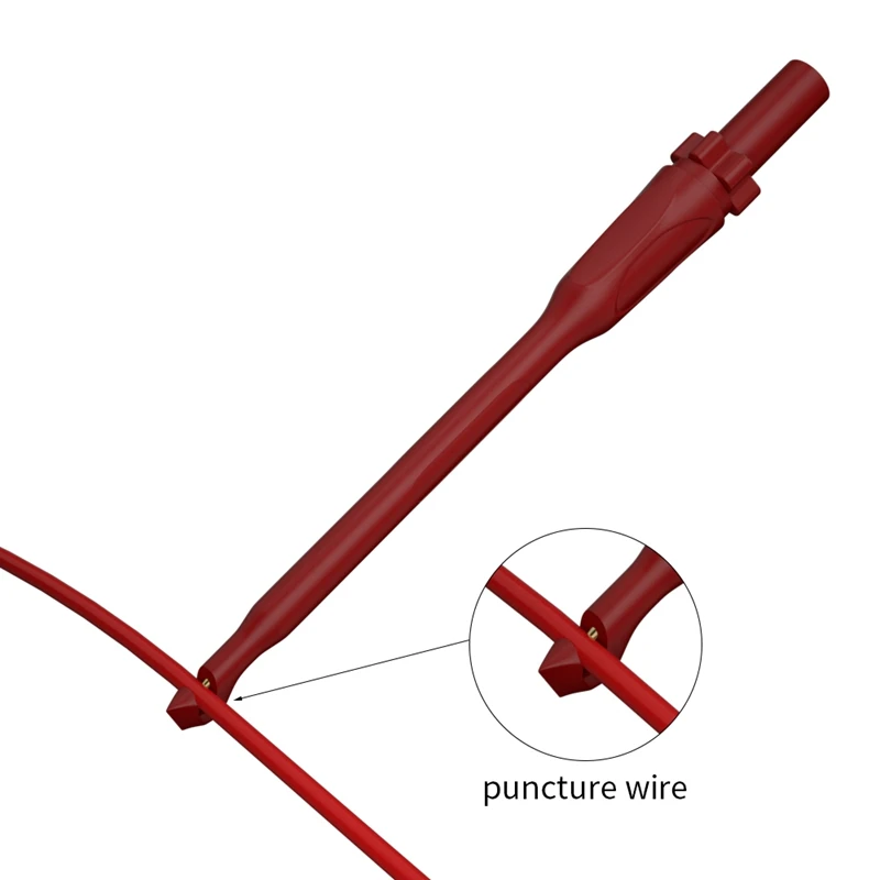 2PCS Safety Wire-Piercing Probes Non-Destructive Wire-Piercing Probes With 4MM Jack Puncture Test Hook Tool J.30036 A