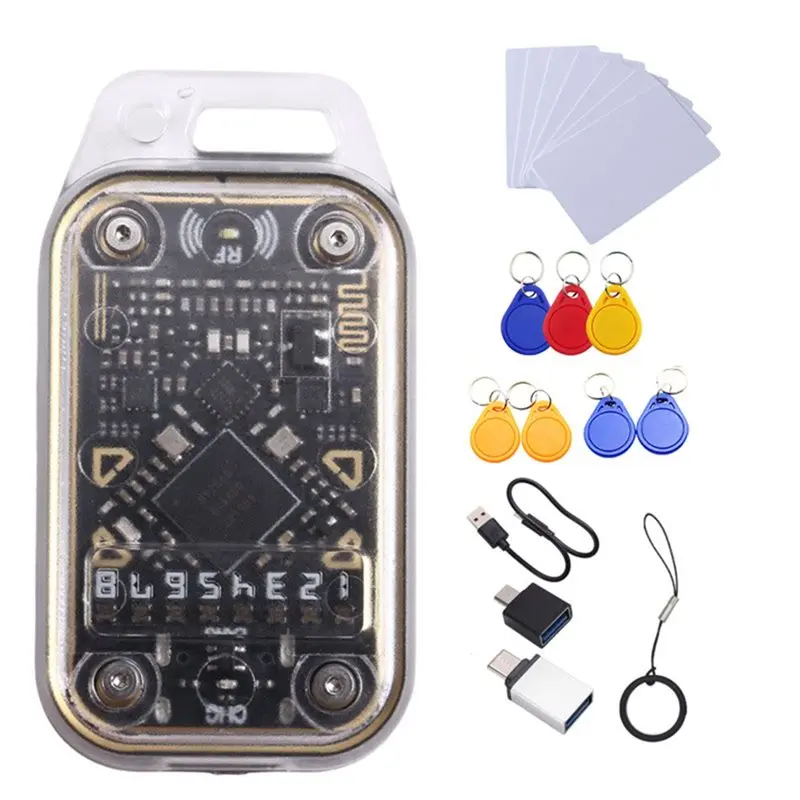 

ABKI-Chameleon V2.0 RFID Smart Chip Reader Emulator +7XCUID Card/UID Keychain ID IC 125Khz 13.56Mhz Card Decode Duplicator