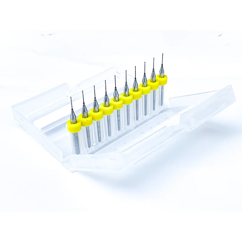 Mata Bor Mikro Karbida 0.3-1.2Mm Set Mata Bor CNC Mini Mata Bor Papan Sirkuit Cetak untuk PCB untuk Papan