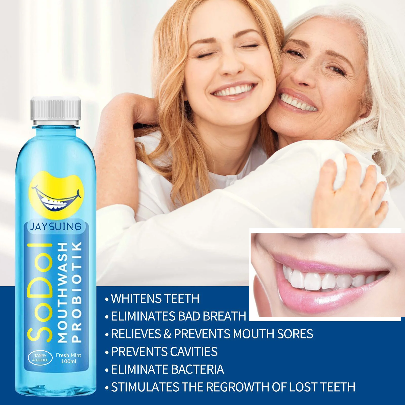 Mint Mouthwash Instant Fresh Breath Deep Cleaning Reduce Bad Breath Prevent Gum Health Improving Dry Mouth Oral Care Mouthwash