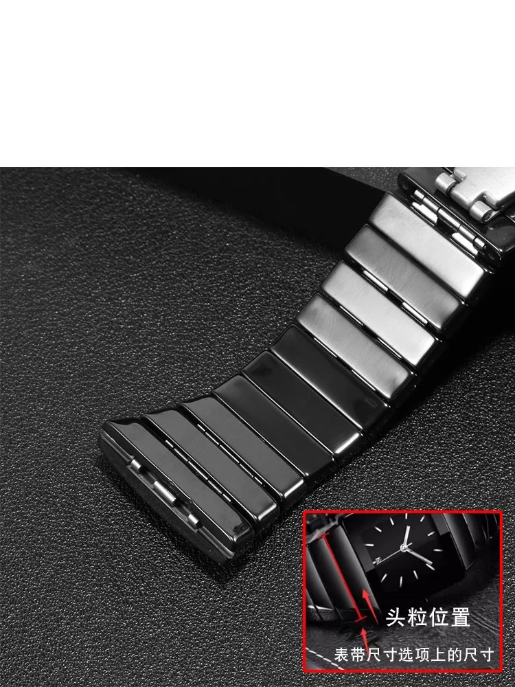 17mm 26mm 29mm High Quality Ceramic Watch Strap For Rado Sintra Series Watchband Black Ceramic Bracelet Women and Men watchchain