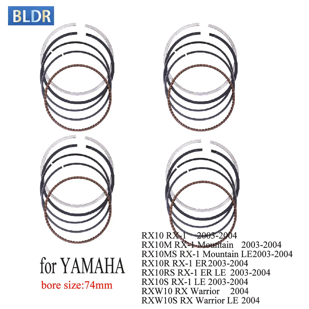 

74mm Piston Rings 5LV-11603-00-00 for YAMAHA SNOWMOBILE RX10 RX-1 Mountain RX10MS RX10R RX10S RXW10S RX