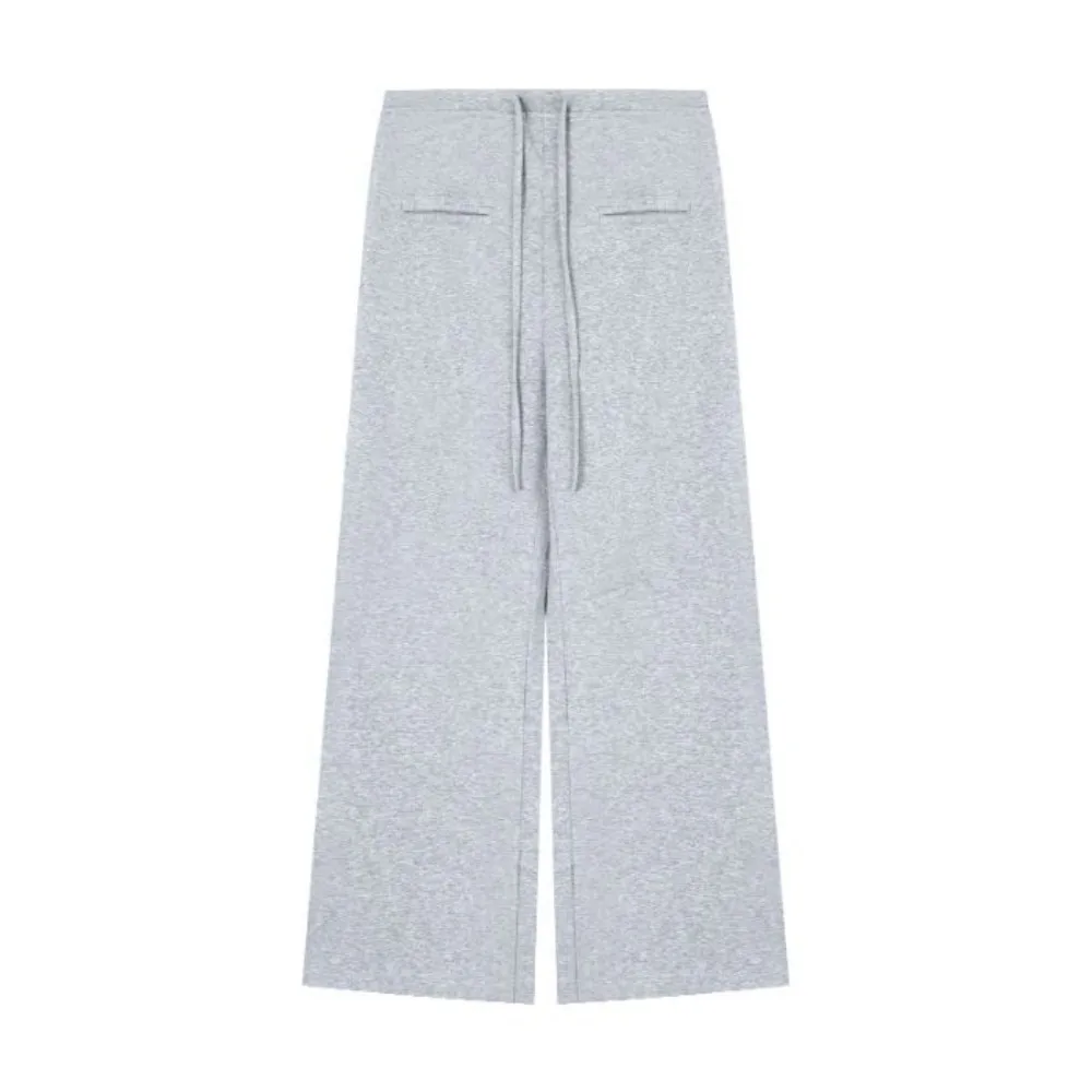 

Fashion Drawstring Straight Leg Pants High Waist Workout Trousers Casual Pants Women Loose Autumn Wide Leg Pants Female