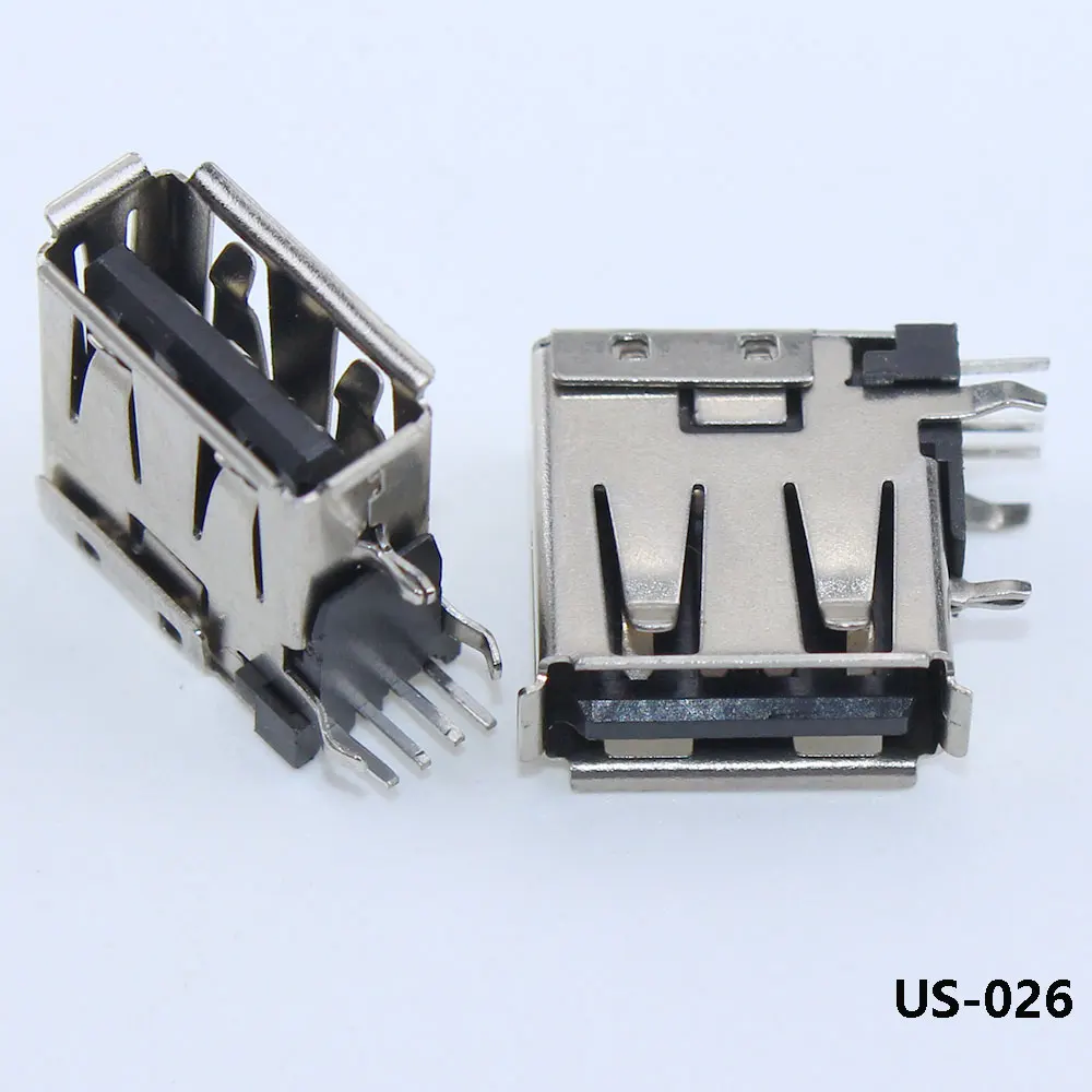 

2-20Pcs USB Type A Standard Port Female Solder Jacks Connector PCB Socket USB-A USB-B type Side plug-in type interface connector
