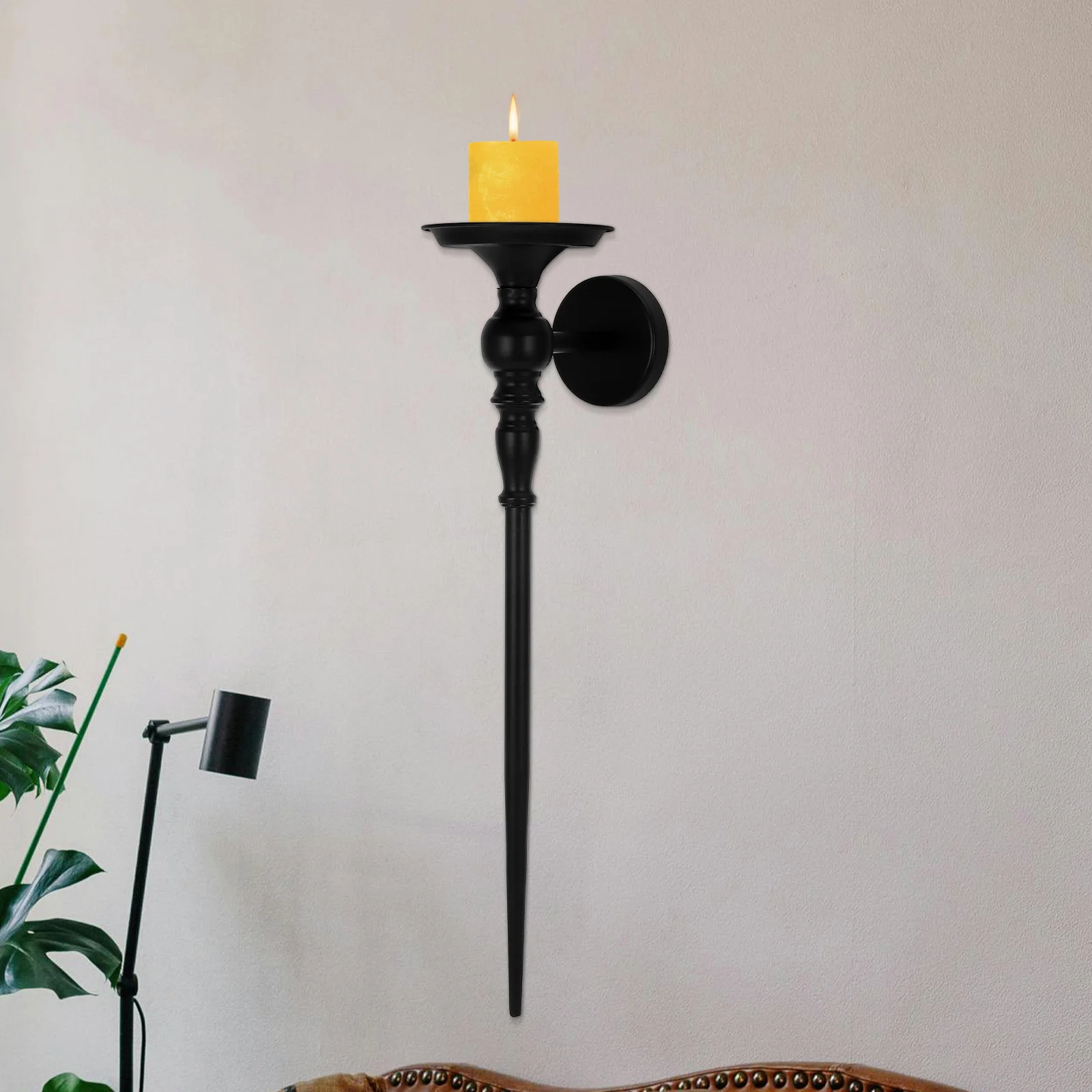 

Retro Wall Mounted Holder Iron Metal Sconce for Dining Room Bathroom Patio Decor Decorative Stand Home Interior