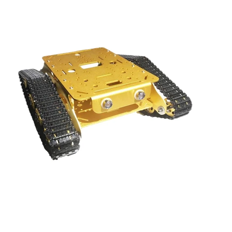 TSD300 shock-absorbing metal tank double-layer tracked tank car chassis intelligent robot