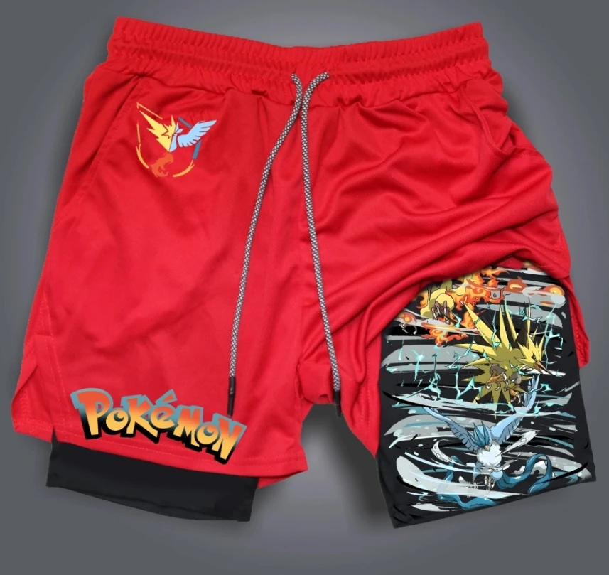 2025-shorts-magicos-super-dream-pikachu-pok-E-mon-evolution-calcas-soltas-verao-moda-estampa