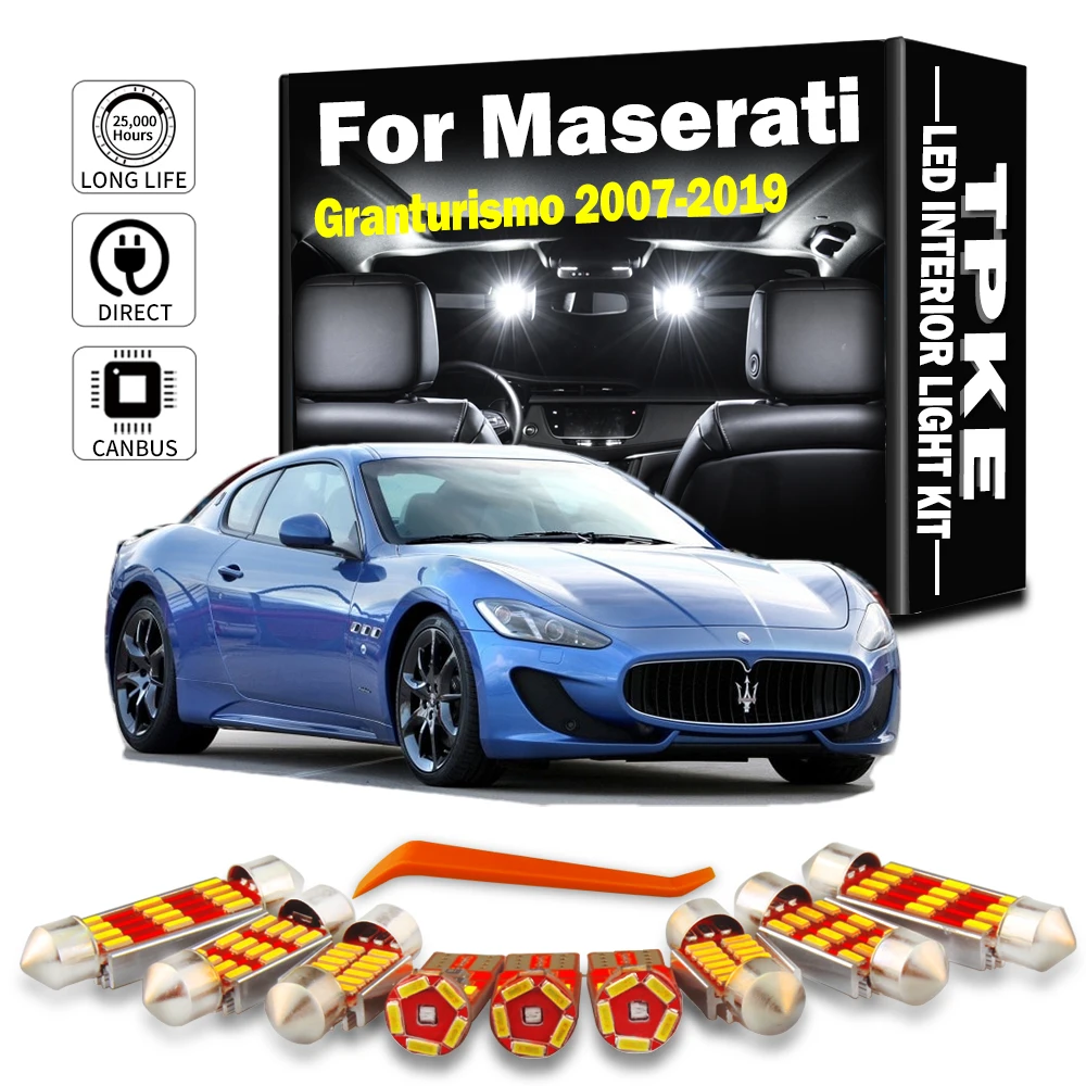 

TPKE 12Pcs Canbus For Maserati Granturismo 2007- 2014 2015 2016 2017 2018 2019 Car LED Interior Door Footwell Reading Light Kit