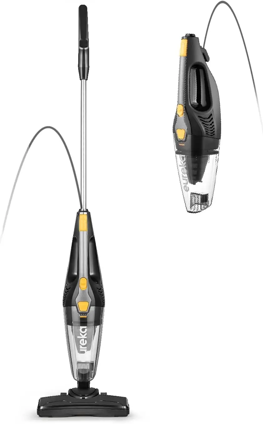 

3-in-1 Lightweight Stick Vacuum Cleaner with Powerful Suction for Hard Floors and Pet Hair, Dark Black