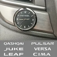 Car Quartz Clock Luminous Automobiles Internal Stick-On Digital Watch For Nissan JUKE QASHQAI PATROL PULSAR LEAF NP300 CUBE CIMA