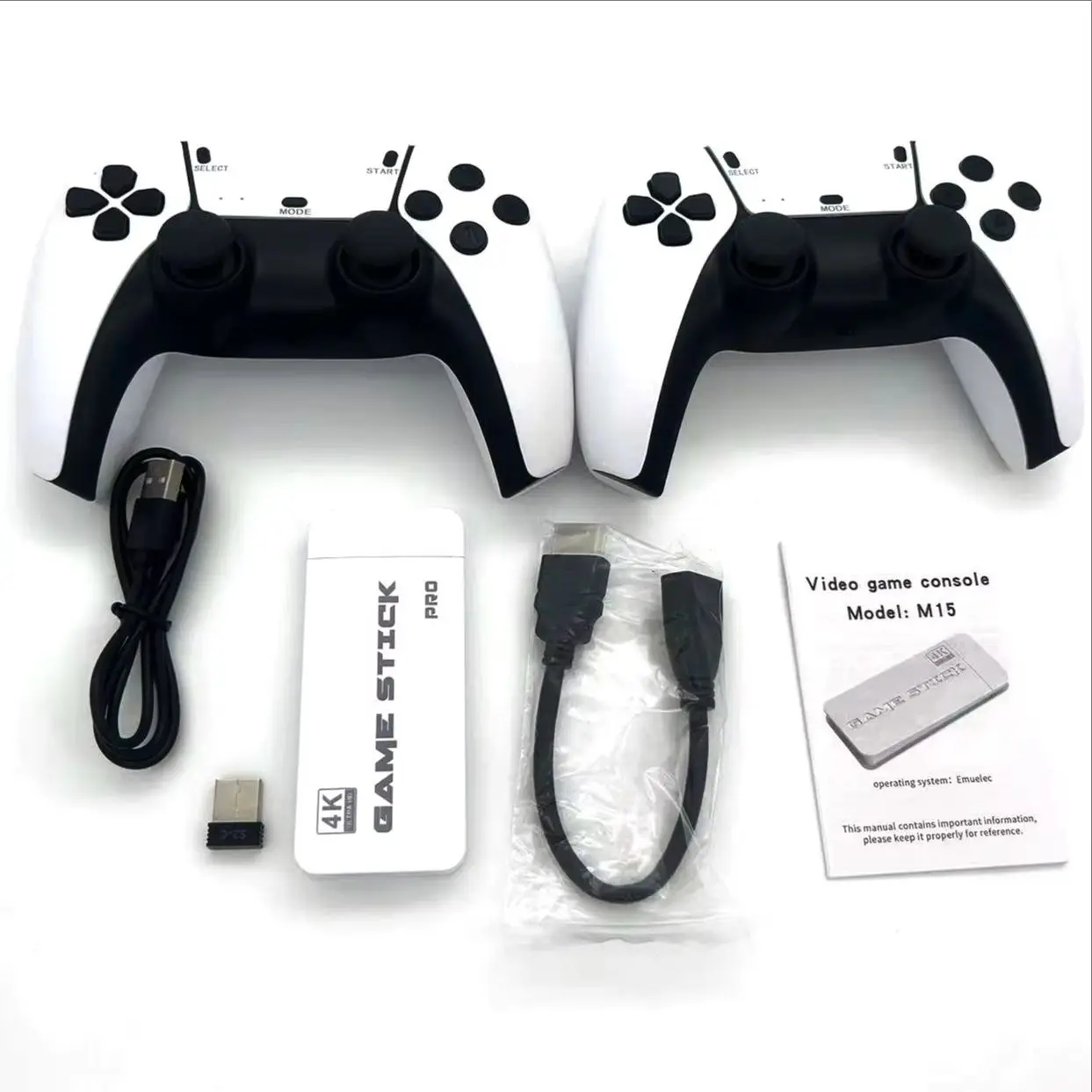 NEW M15 4K HD Game Console P5 2.4G Wireless Controllers 20+Simulators GB2 DDR3 256MB 128G 40000Games Retro Video Game Console