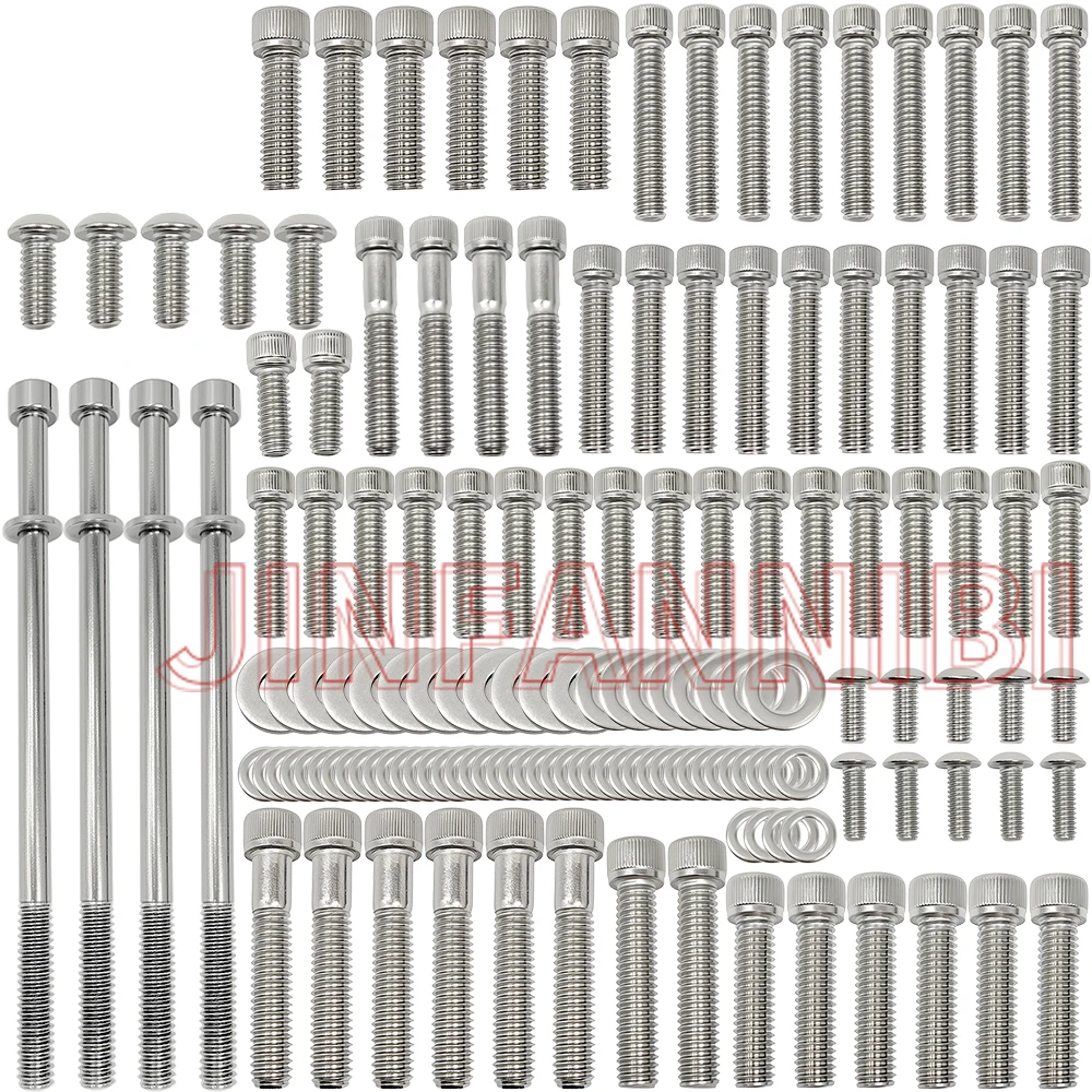 

Комплект болтов двигателя из нержавеющей стали для Harley Road Glide Street Glide 2007-2010 2011 2012 2013 2014 2015 2016