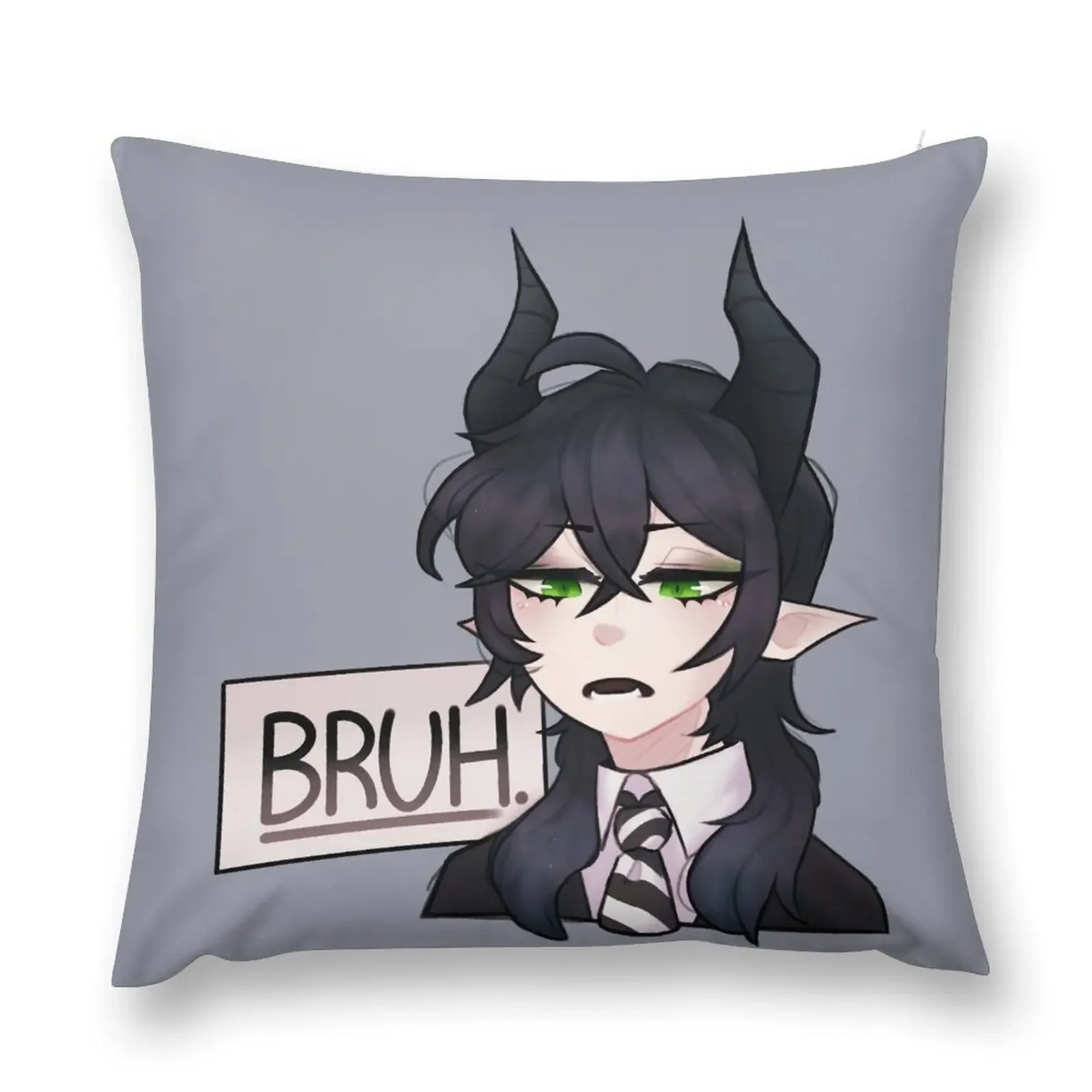 Malleus Draconia Twisted Wonderland “Bruh” Throw Pillow Cushions For Children Christmas Pillows anime girl pillow