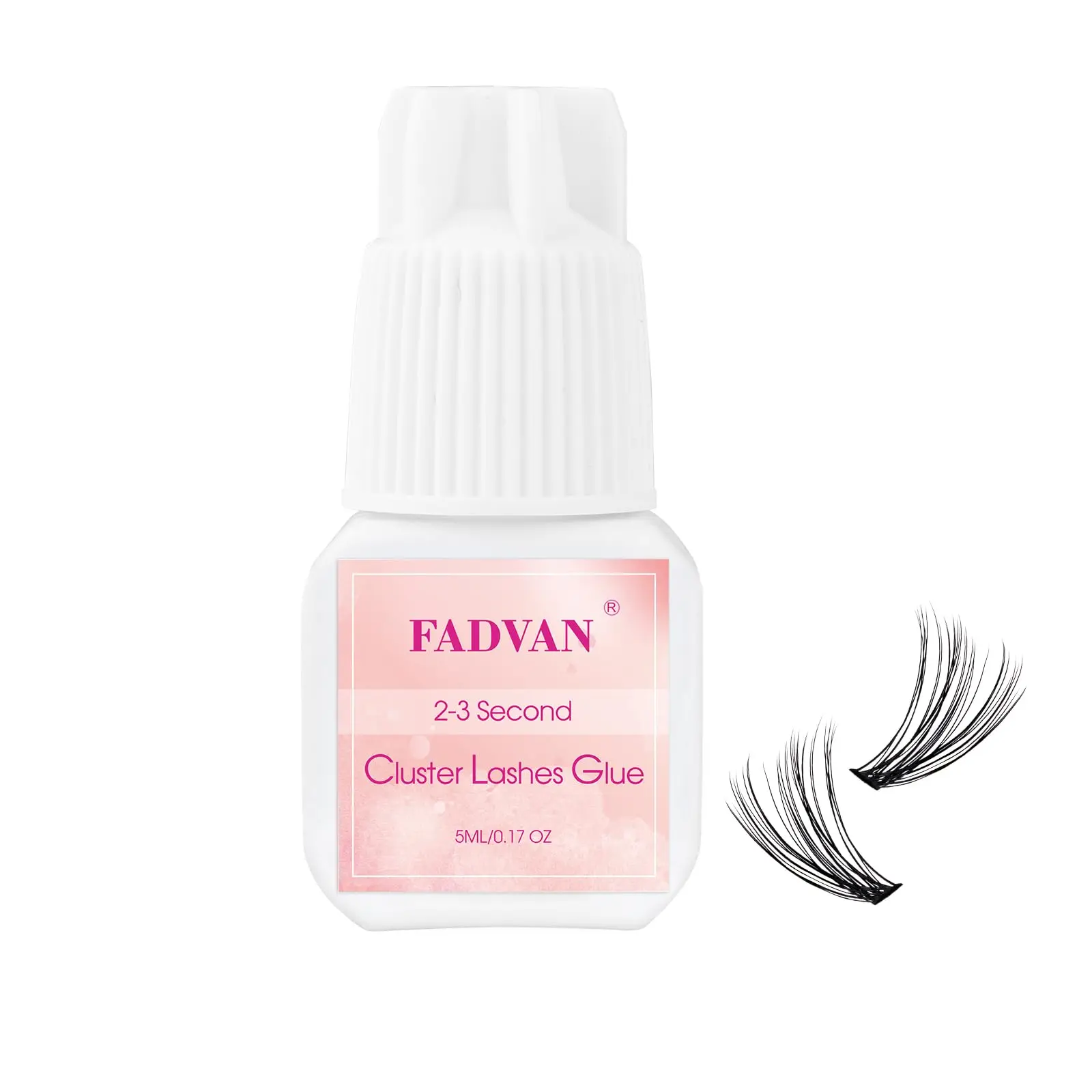 

FADVAN Lash Cluster Glue for DIY Lash Extension - Sensitive Adhesive for Individual and Cluster Lashes - Black, No Fume, No Irri