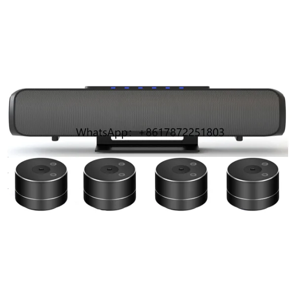 

Полнодуплексные всенаправленные гучномовцы, динамик 2 x 5 Вт, беспроводная звуковая система, конференц-микрофоны