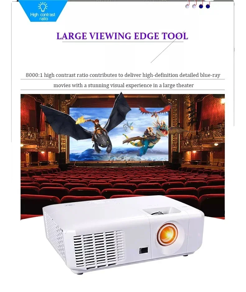 Best Selling 4k Dlp Projector Mapping High Lumens Multimedia Digital Projector Hd High Definition Projector
