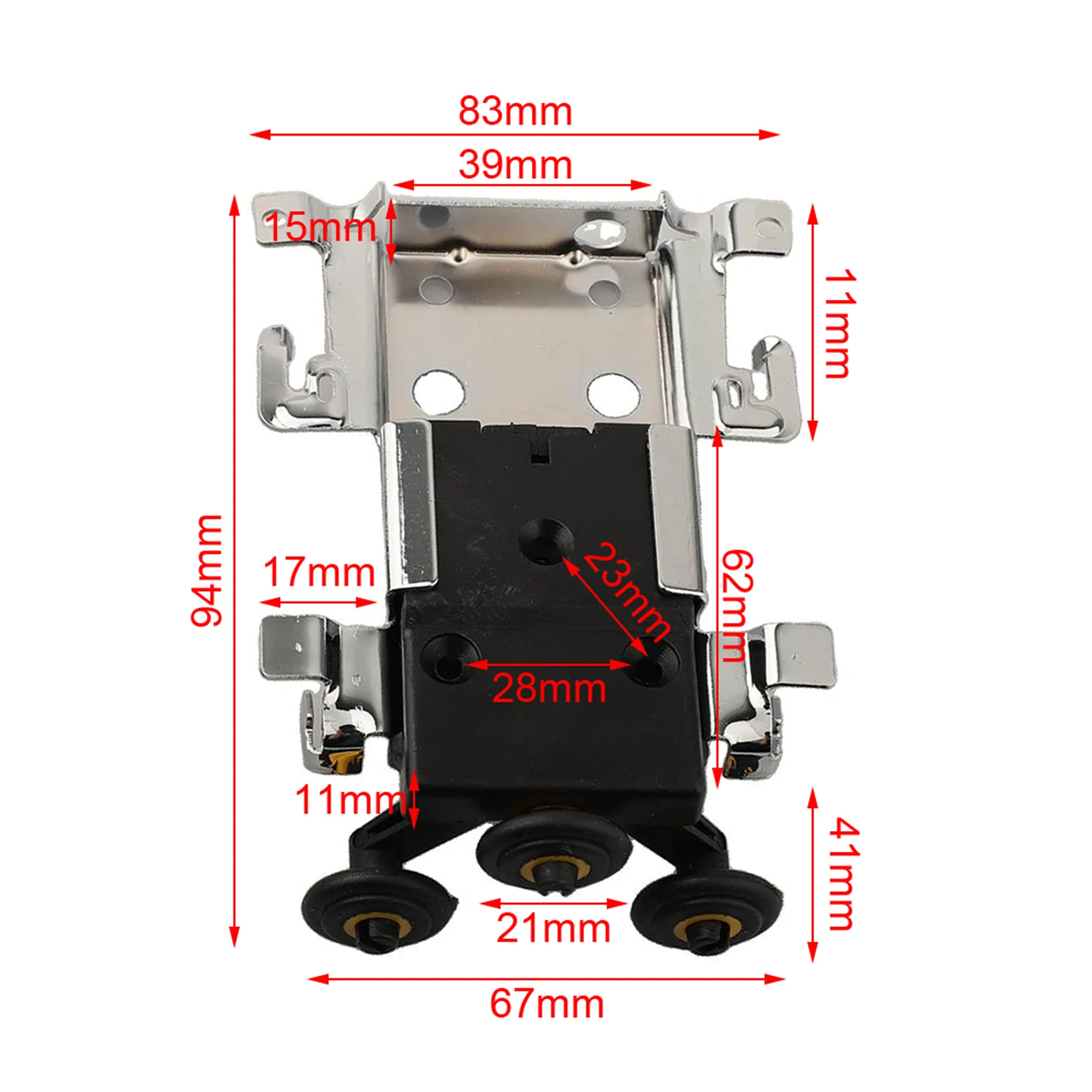 1 Pcs/2 Pcs Sliding Door Pulley For Old Wooden Doors, Nylon Roller With Iron Shell, Side Mounted Cabinet Hardware Set