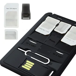 Kit de adaptador de tarjeta de crédito todo en uno, Delgado, lector de tarjetas TF, bandeja de tarjeta SIM, Pin de expulsión, soporte de tarjeta SIM