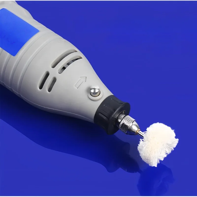 10 قطع من فرشاة تلميع خيط القطن، تستخدم لتلميع وتلميع المجوهرات الدقيقة أداة دريمل الدوارة