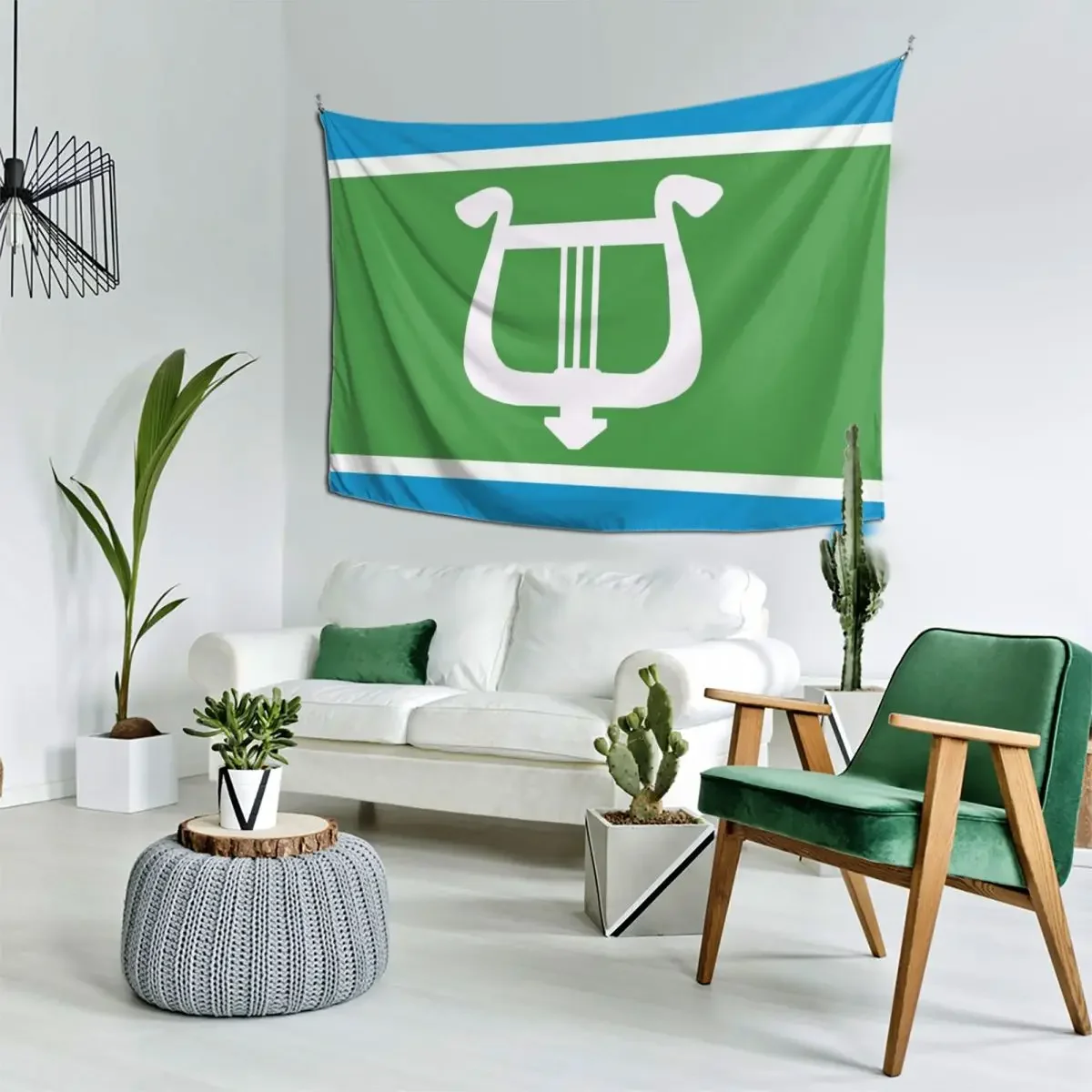 علم جورفيك نسيج كبير لتزيين الغرفة، نسيج الفطر