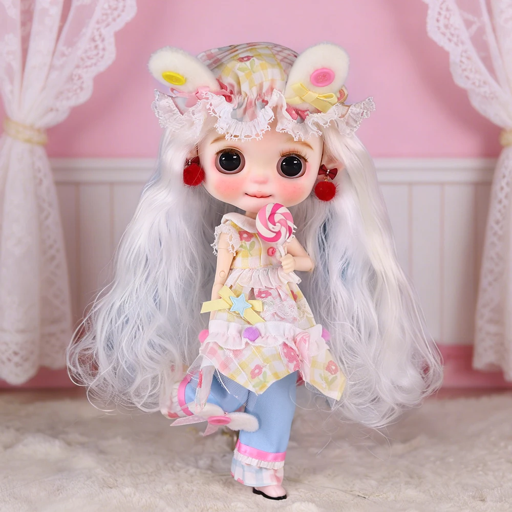 ICY DBS Blyth 1/6 Doll Hand drawn Long Eyelash Sleeping Eye Doll Set Including Ear SD