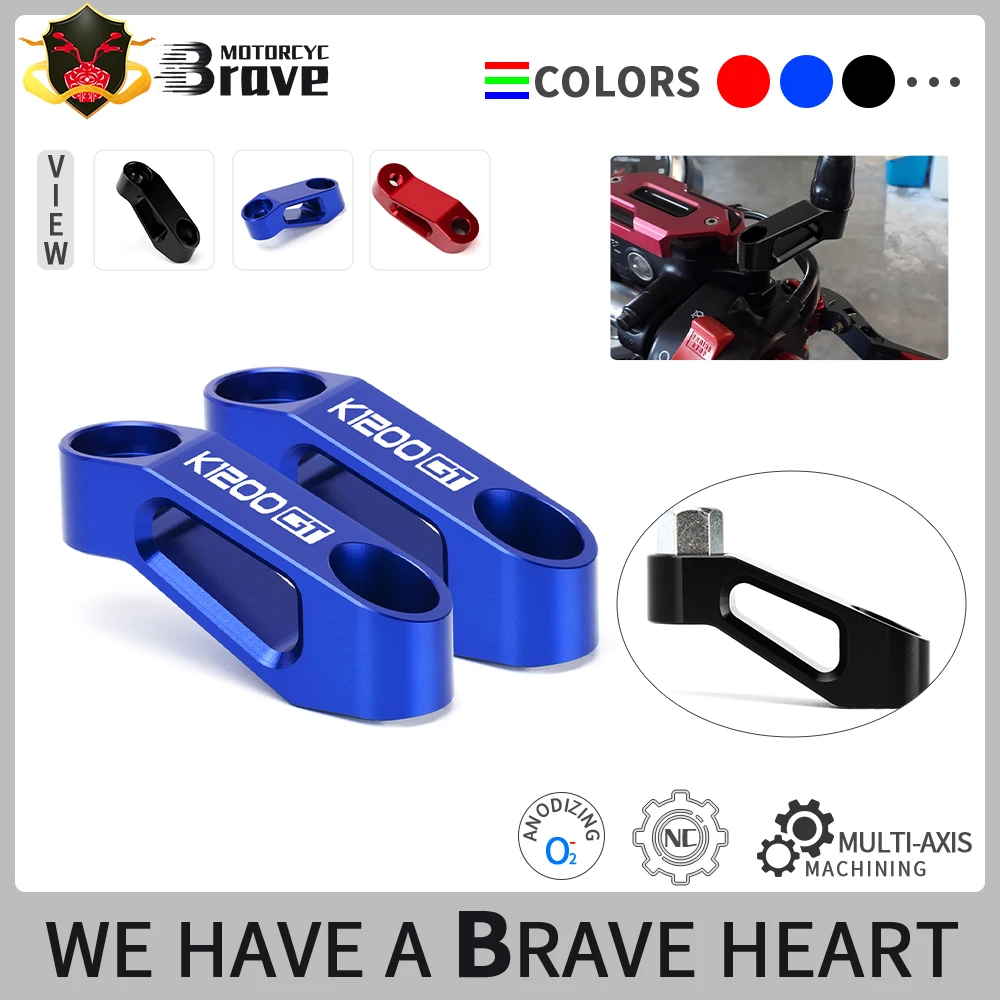 

Для K1200GT K1200R K1200S K1200 GT R S K1200 мотоцикла с ЧПУ, алюминиевые удлинители для зеркал, проставки, адаптер-удлинитель