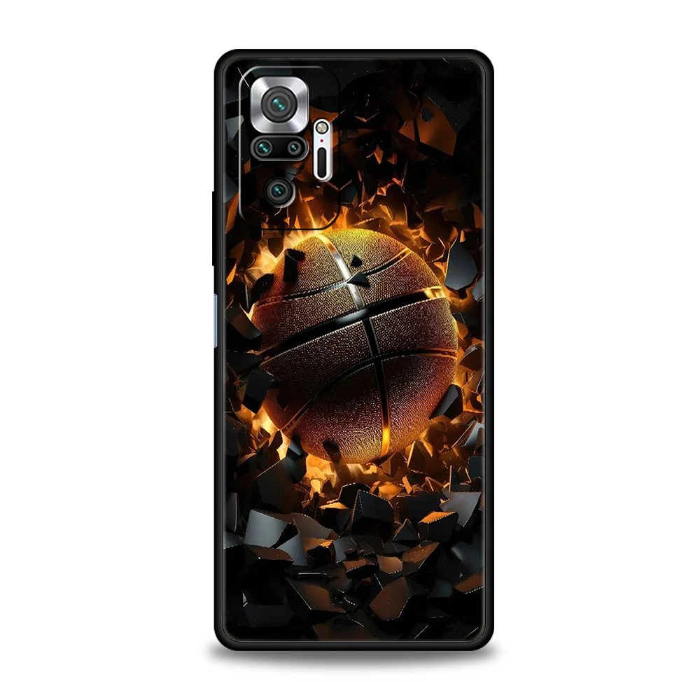 Football Sport Phone Case Cover for Redmi 13C 10C Note 13 12 10 11 Pro 7 8T K40 K50 Gaming Pro Plus Silicone Soft Shell Capa Bag