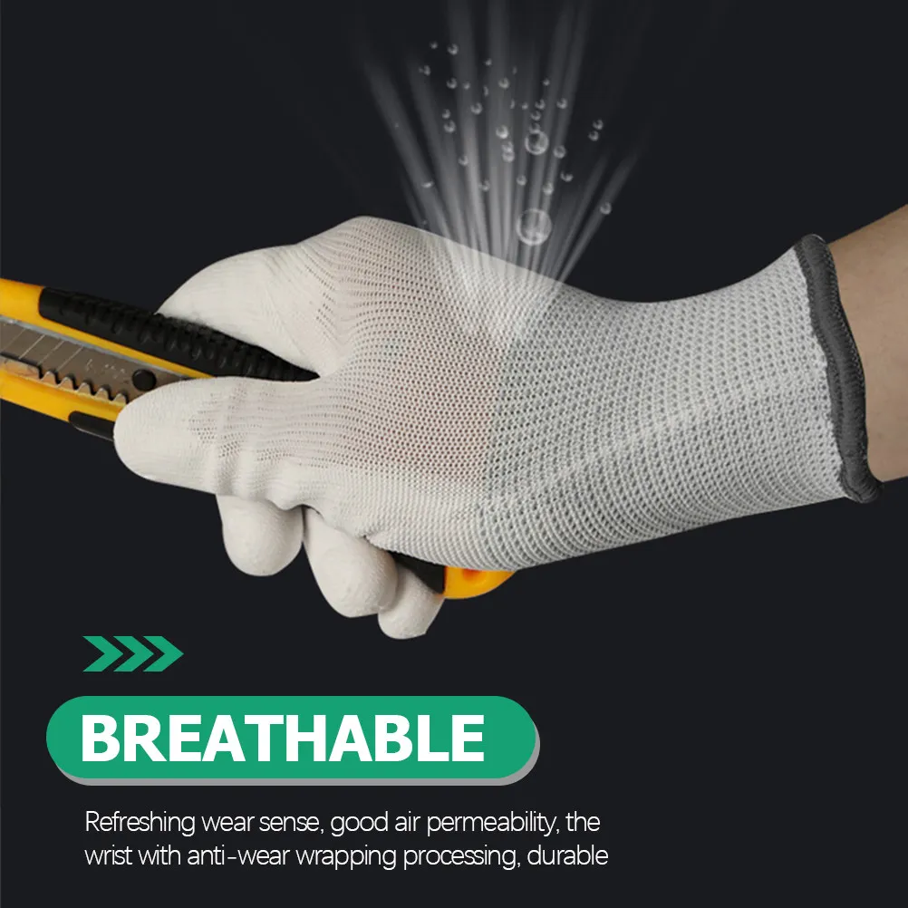 

12Pairs Anti Static Protective Gloves Nylon Material Non Slip Ergonomic Palm Lightweight Thermal Insulation Spark Protection Pc