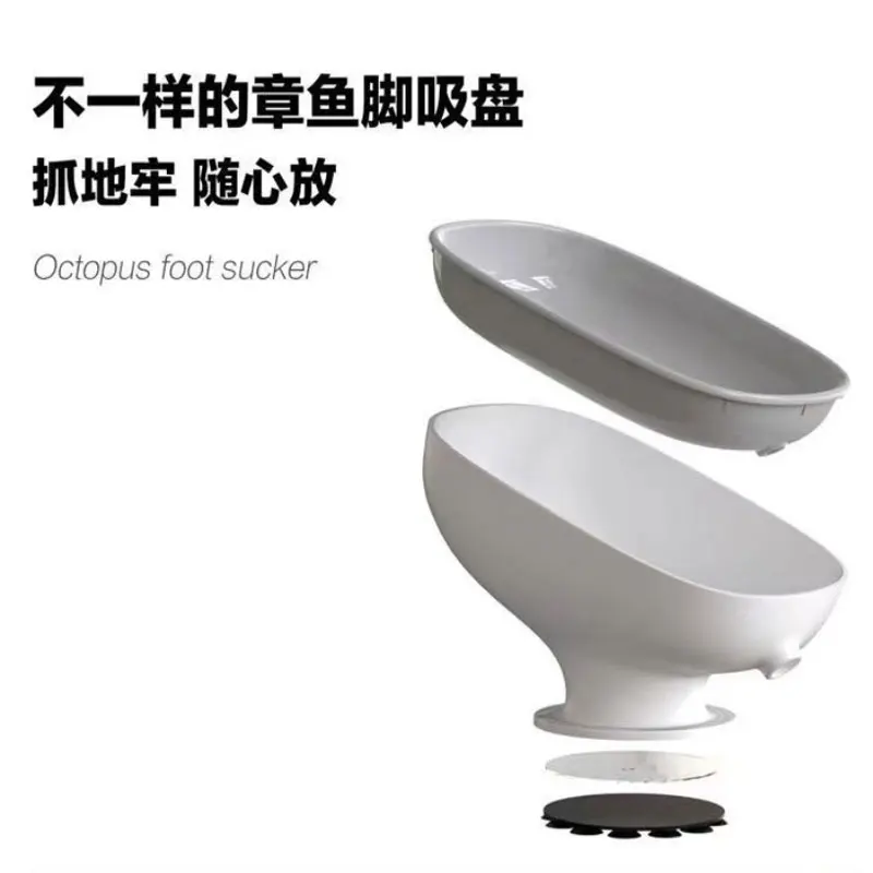 

1Pc Bathroom Soap Dish Holder Self-Draining Soap Tray, Portable Container Sponge Holder Soap Container Bathroom Supplies