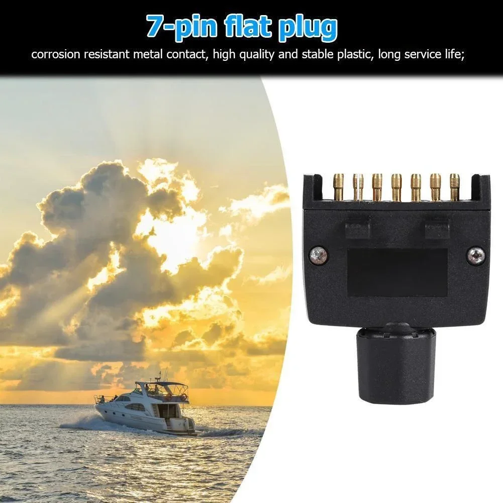 

CarHome Australian Standard 7-Pin Flat Male Connector – Boat/Caravan/Trailer Adaptor Plug Socket