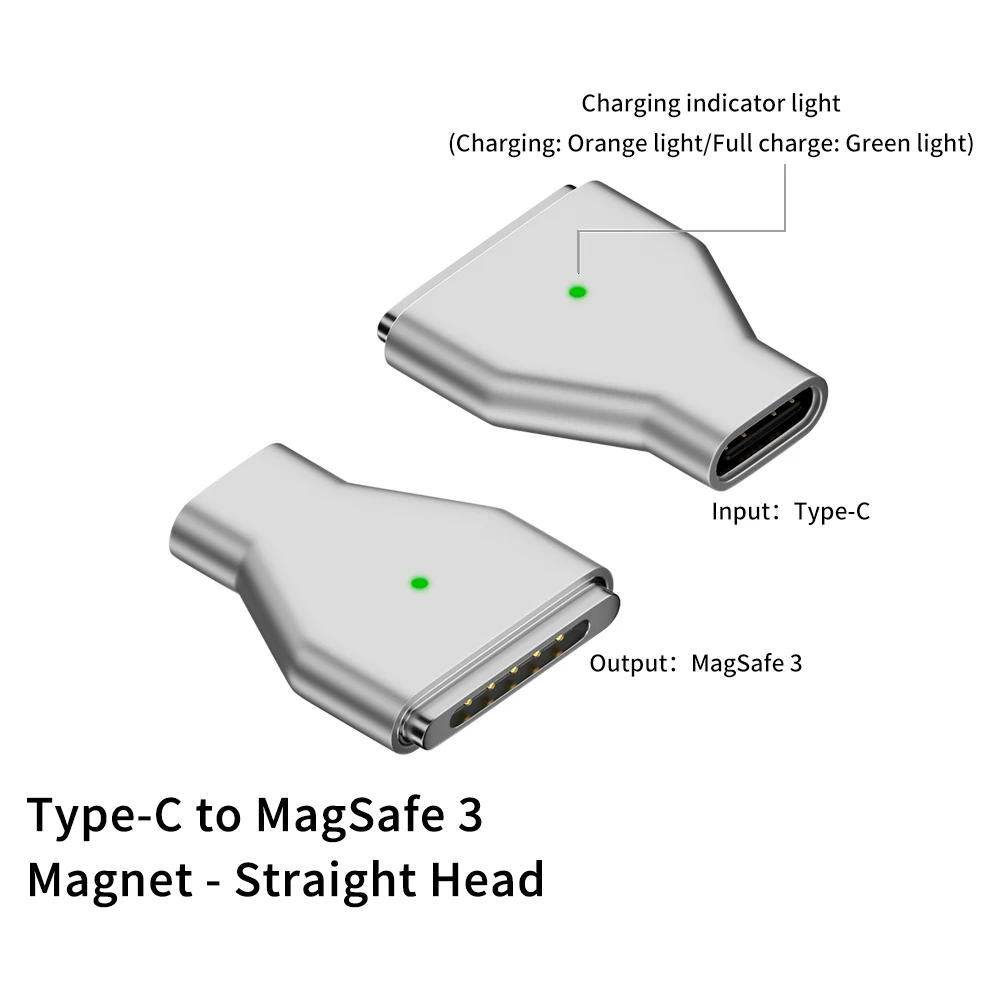 USB Type-C to Magsaf* 3 Magnetic Adapter PD fast magnetizing suction adapter suitable for Apple MacBook Air/Pro140W