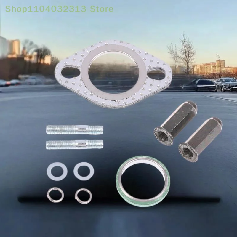 10Pcs Exhaust Bolt Gasket Metal Stud Nut Kit for GY6 50-150cc Scooters ATVs Go Karts Moped Quad Motorcycle Repair Parts