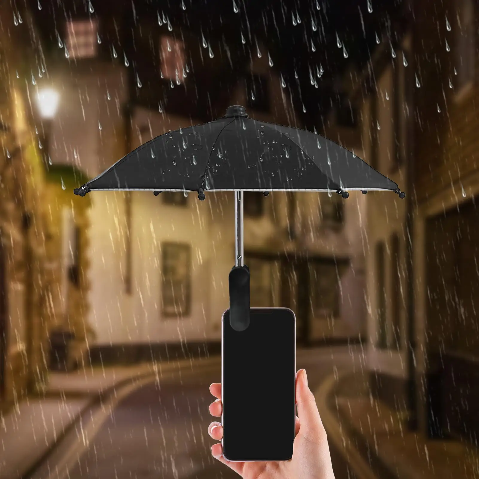 19X27CM Foldable Phone Umbrella Clip on Sun Protection UV Blocking Visor Anti Glare for Cellphone Lightweight Outdoor Travel