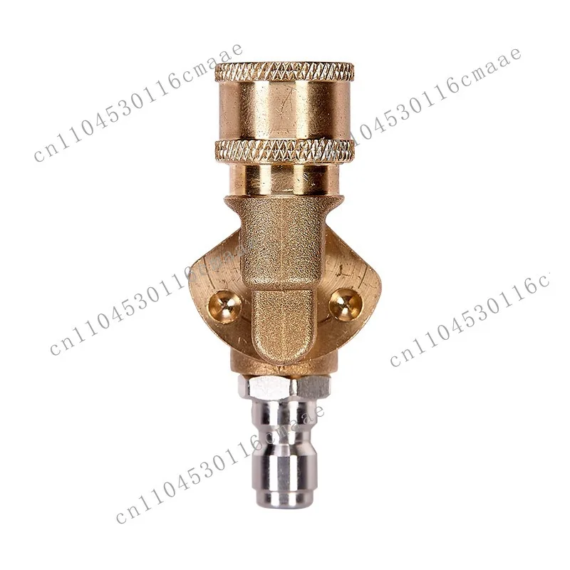 

360 Degree Rotatable Brass Five-Way Rotary Interface 180 Degree Swivel Joint Connector for Pneumatic Air Hose &Hydraulic Systems