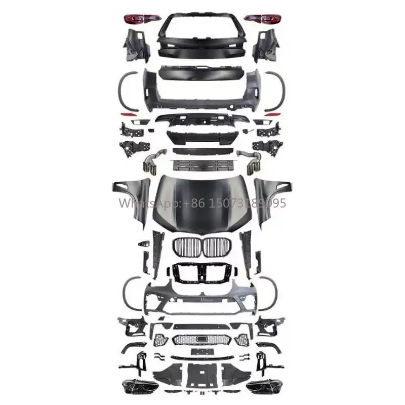 

Для X5 E70 2008-13 Обновлен до 2019-22 X5M G05 Передние и задние бамперы Крылья Боковые юбки Широкий корпус BodyKit 2023+