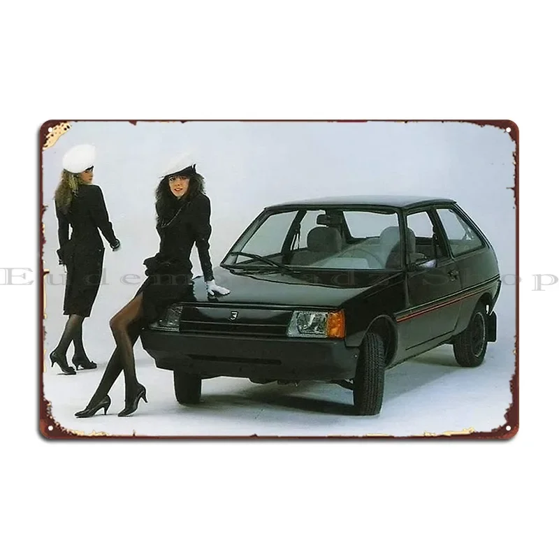 Zaz 1102 Tavria السوفياتي Subcompact 1990 علامة معدنية تصميم صدئ سينما المرآب بار كهف تين تسجيل ملصق