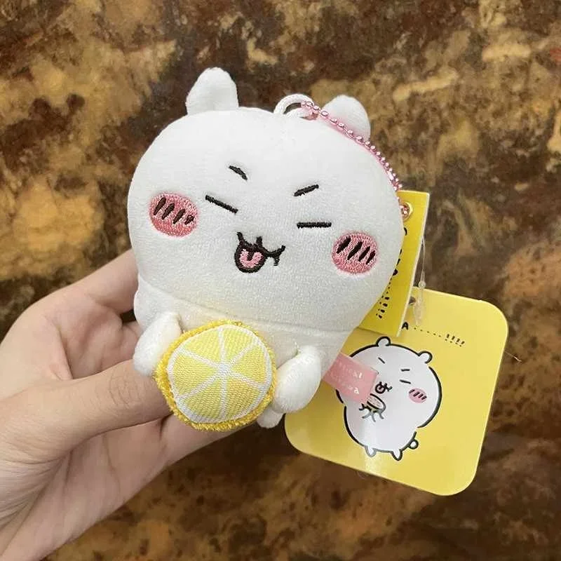 Nuevo producto Chiikawa Eat Lemon Series muñeco de peluche Anime Kawaii juguete Hachiware Usagi bolso escolar colgante llavero decoración regalo