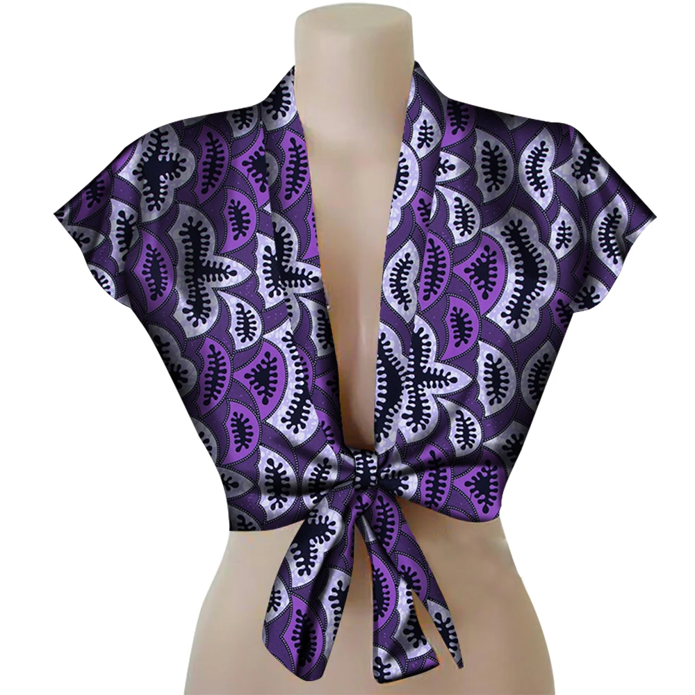 

Африканская короткая футболка, Женский Топ WYB508