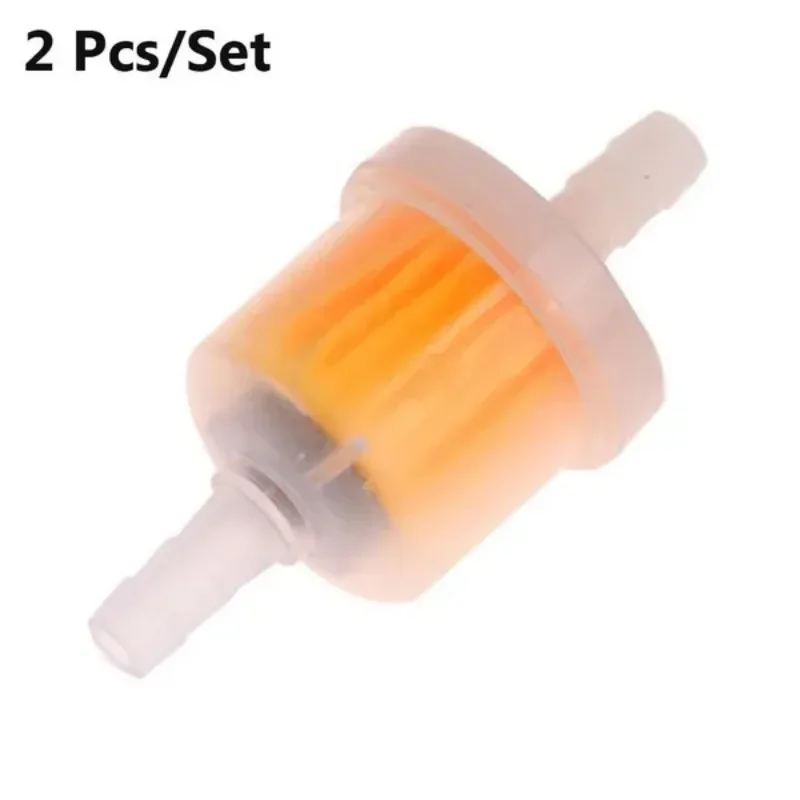2 Pcs/set Universal Mini Motorcycle Oil Filter Gas Gasoline Liquid Fuel Filter Scooter Motorcycle Accessories
