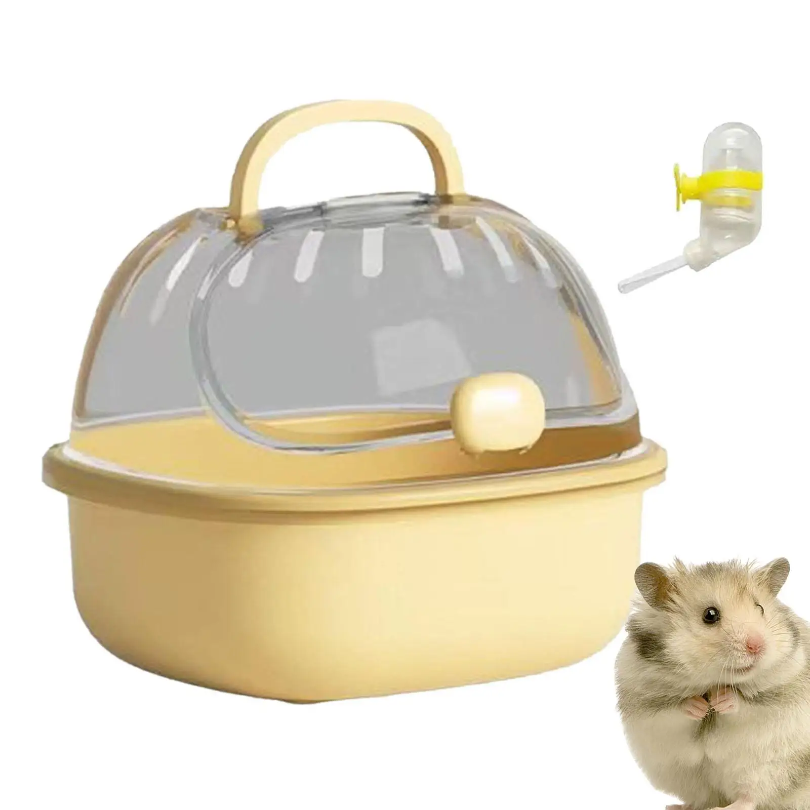 Hamster Travel Carrier Cage Chinchilla Cage Clear Small Animal Carry Cage for Hedgehog Ferrets Chinchilla Outdoor Small Animals