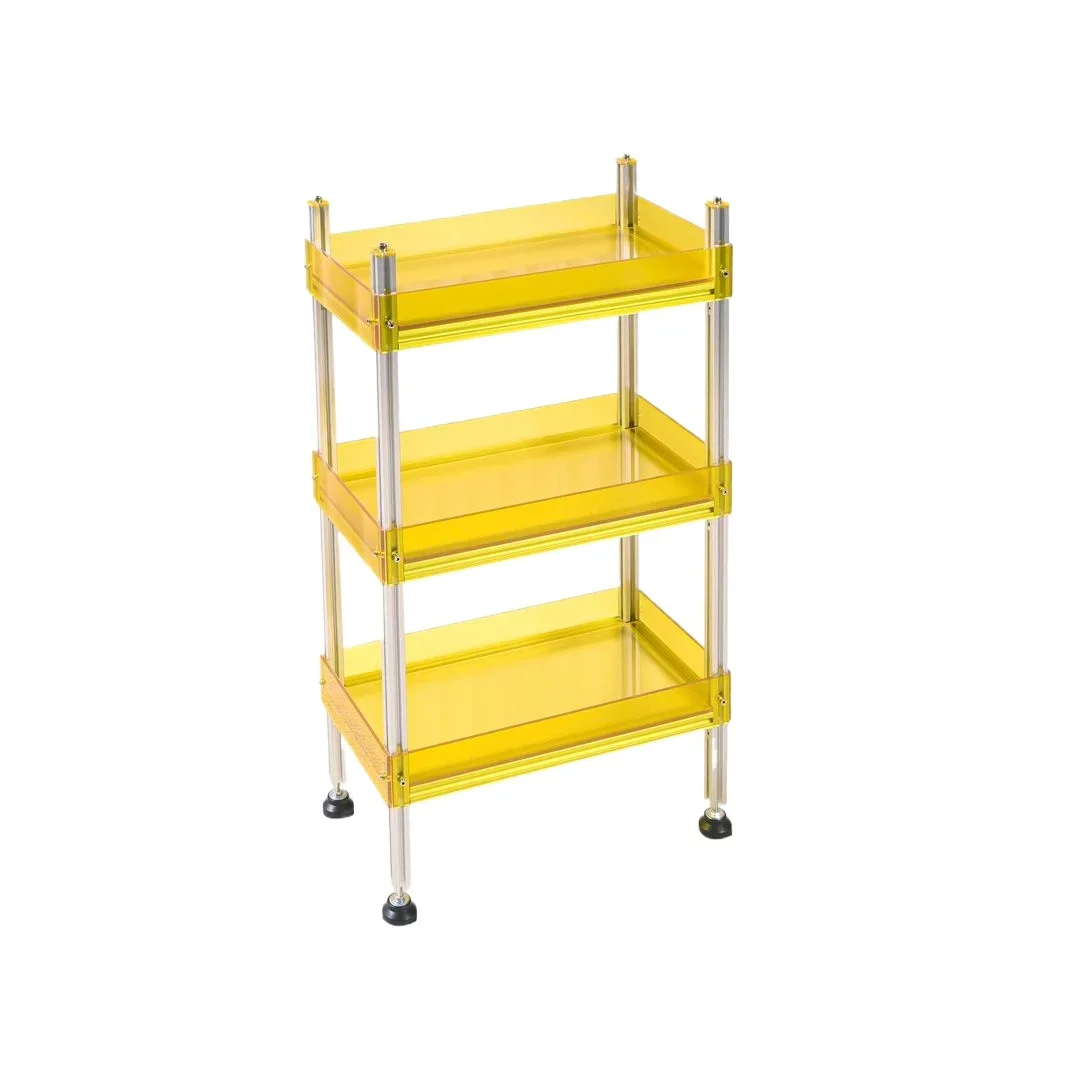 Acrylic aluminum profile multi-layer shelf, living room display rack, side cabinet display rack, multi-functional sundries