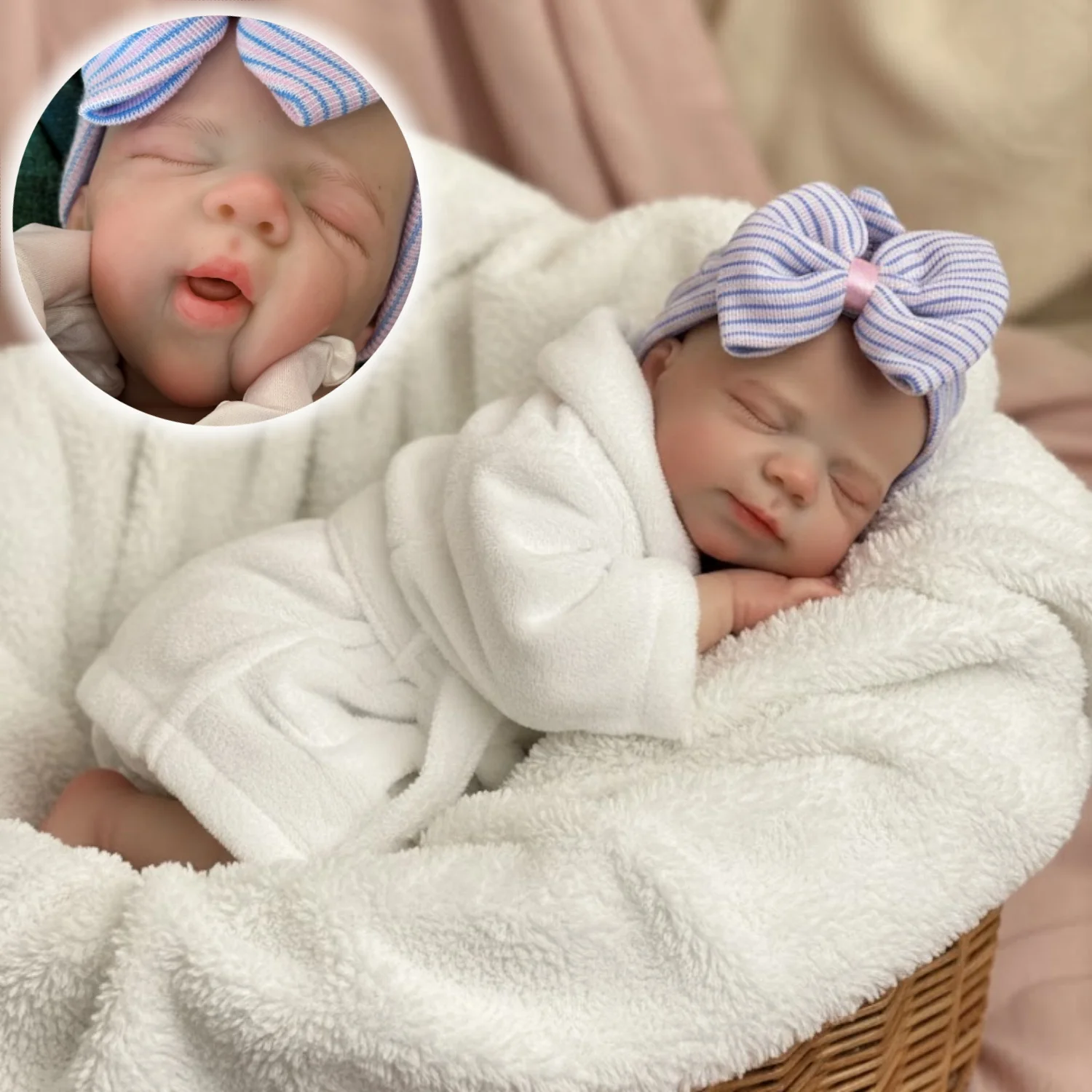 

45CM Open Mouth Pascale Bebe Girl Reborn Dolls Full Body Soft Silicone Newborn Baby Doll Toys For Kid's Gifts Cute Reborn Dolls