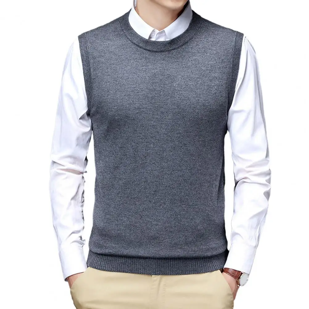 

Sweater Men Sleeveless Vest Knitted Vest Warm Winter Fashion Top 남성조끼