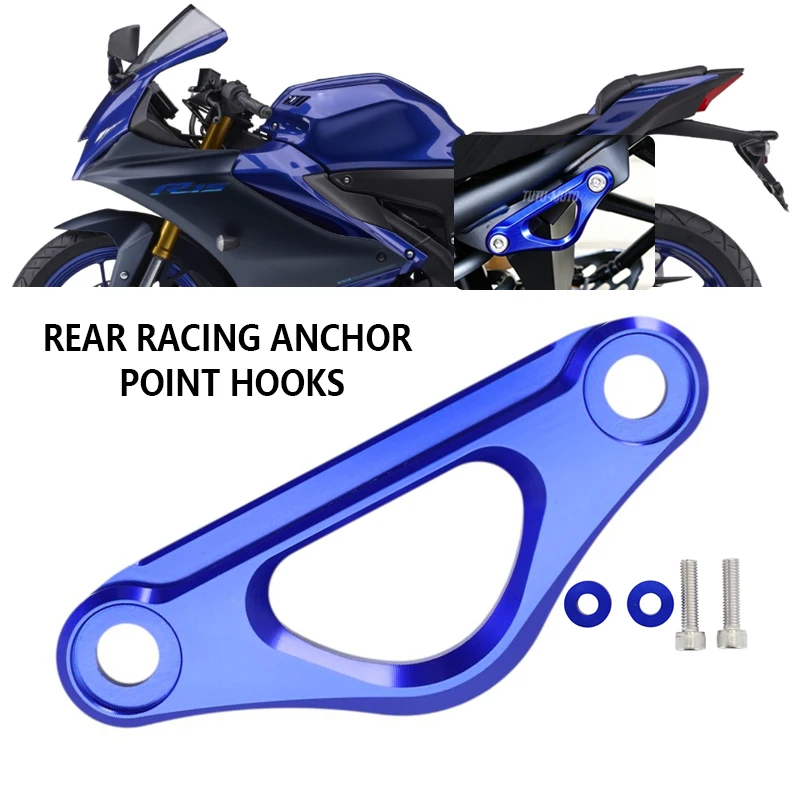 Aluminum Rear Racing Anchor Point Hooks Tow Hook For YAMAHA YZF-R15 YZF R15 R125 2023 2024 2025 Motorcycle Accessories