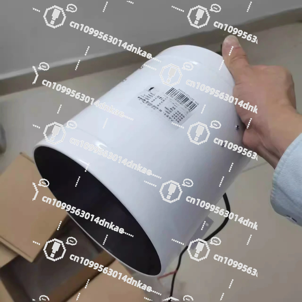 Waterproof Pipe Fan Powerful Silent Oblique Flow Pressurized Moxibustion Exhaust Exhaust Steam Oil Fume Connection PLC