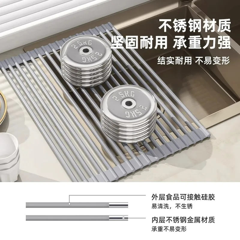 

Postage excellent drain rack sink dish storage rack pool dish rack kitchen shelf foldable drain basket