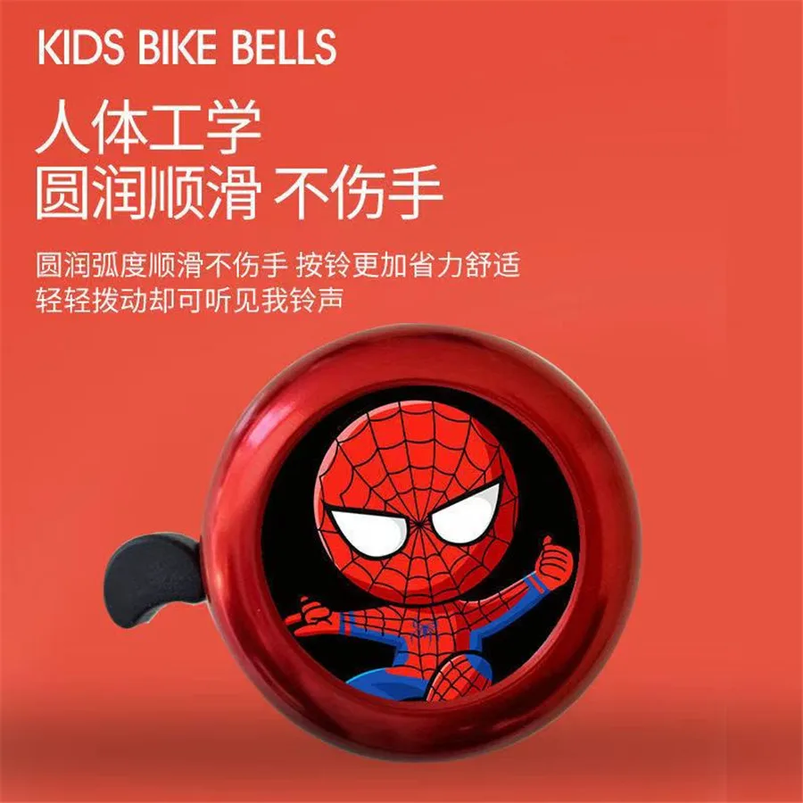 Timbre de bicicleta Spiderman, aleación de aluminio, alarma de advertencia de seguridad para bicicleta de montaña, timbre para manillar de ciclismo, bocina de bicicleta, accesorios para ciclismo
