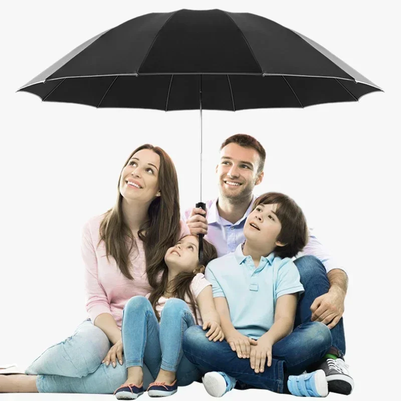 Super Large Umbrella, Fully Automatic Folding, Big Diameter 135CM, Windproof Strong Safety Reflective, Men Women Umbrella Travel