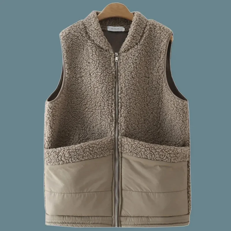 2024 Dames Mouwloze Bovenkleding Koreaanse Dames V-Hals Lam Kasjmier Vest Jas Lente Herfst Vrouwen Grote Maat 5xl Vest Jas