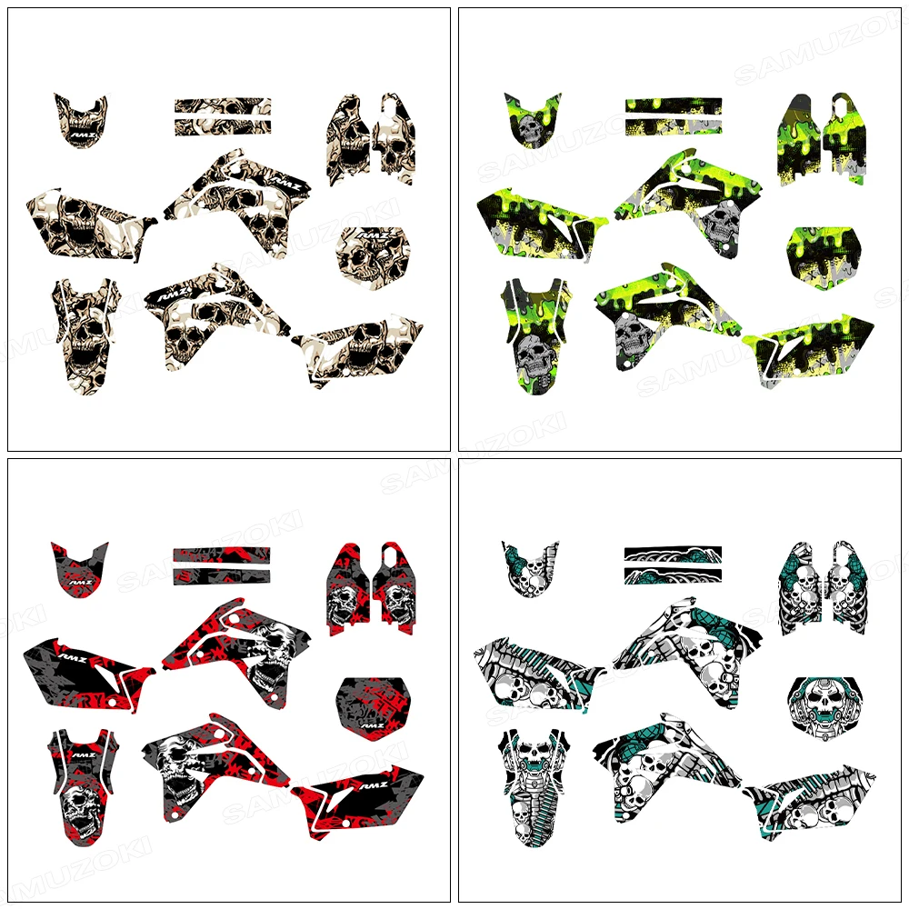 

Graphics Kit Fit for SUZUKI RMZ 450 2007 Motocross Decals Deco Backgrounds Stickers